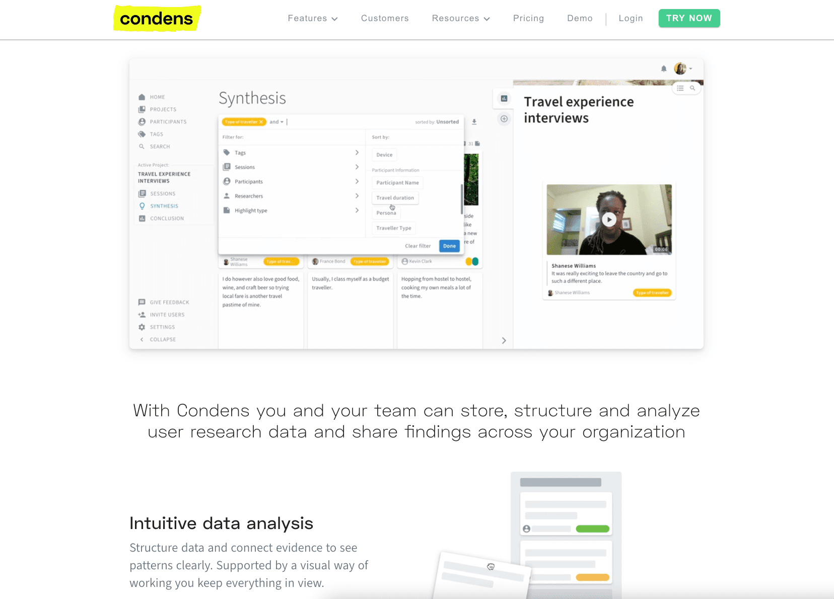 condens-example-of-ux-research-repository.png