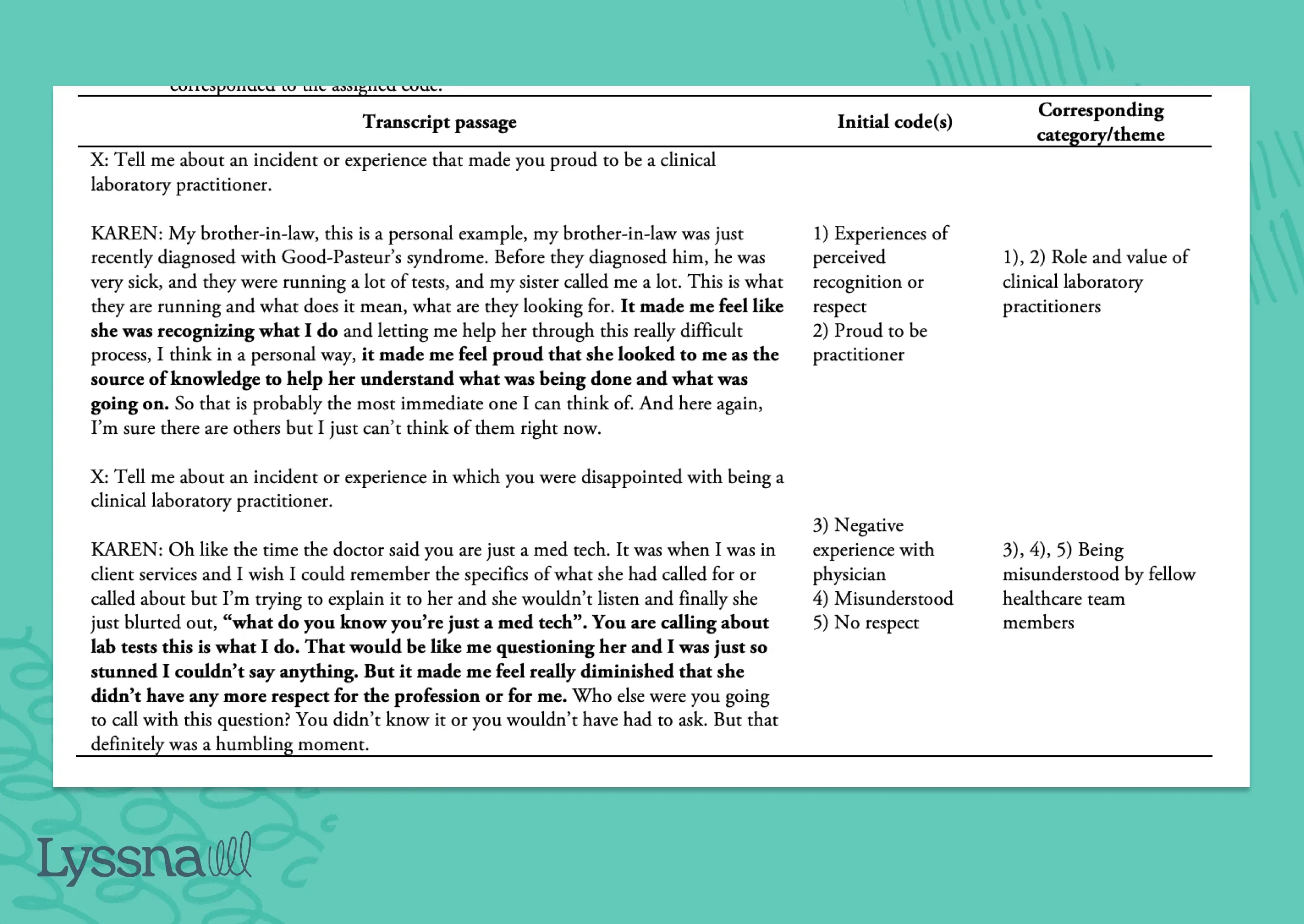 Semi-structure interview