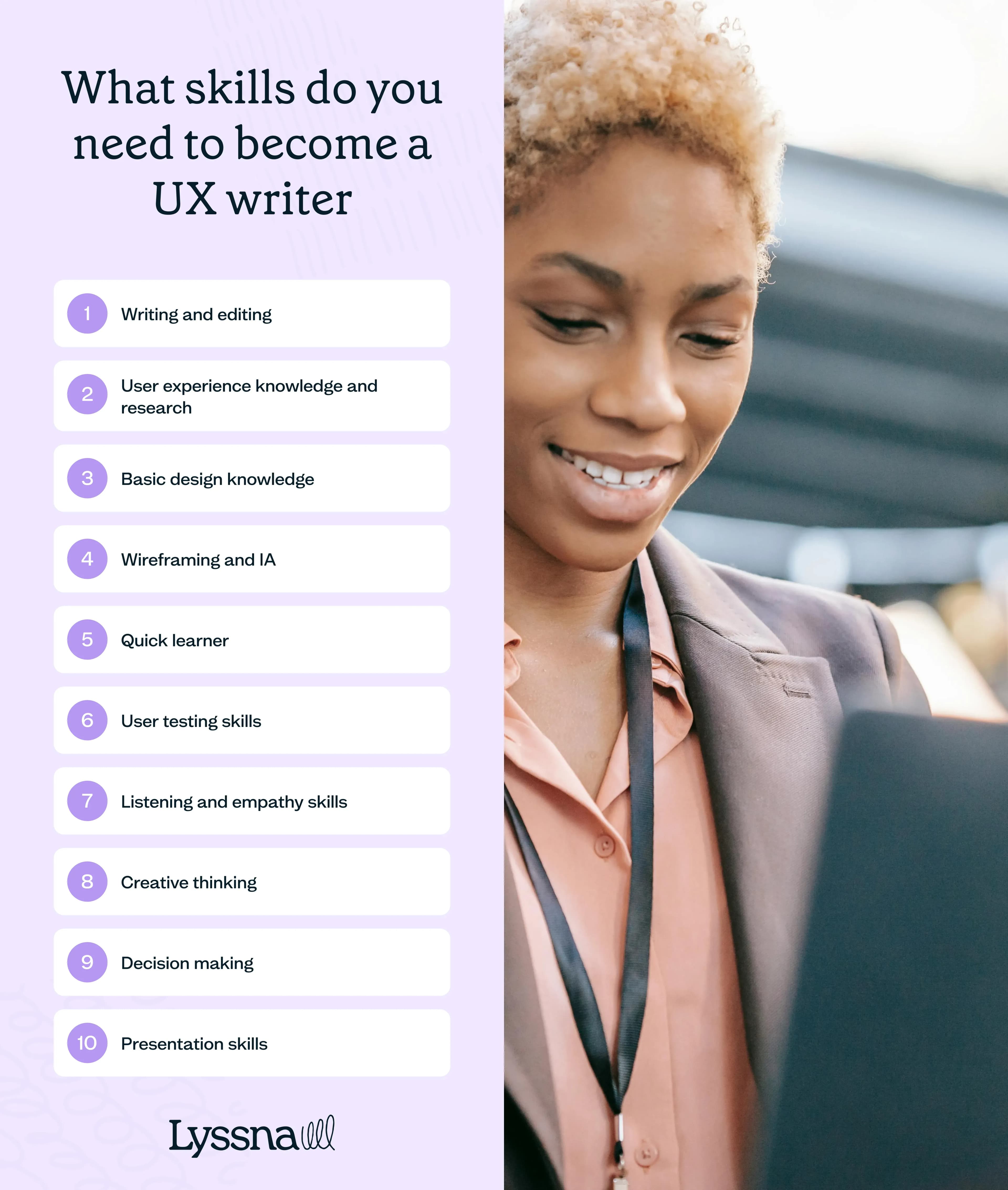 List of skills you need to become a UX writer