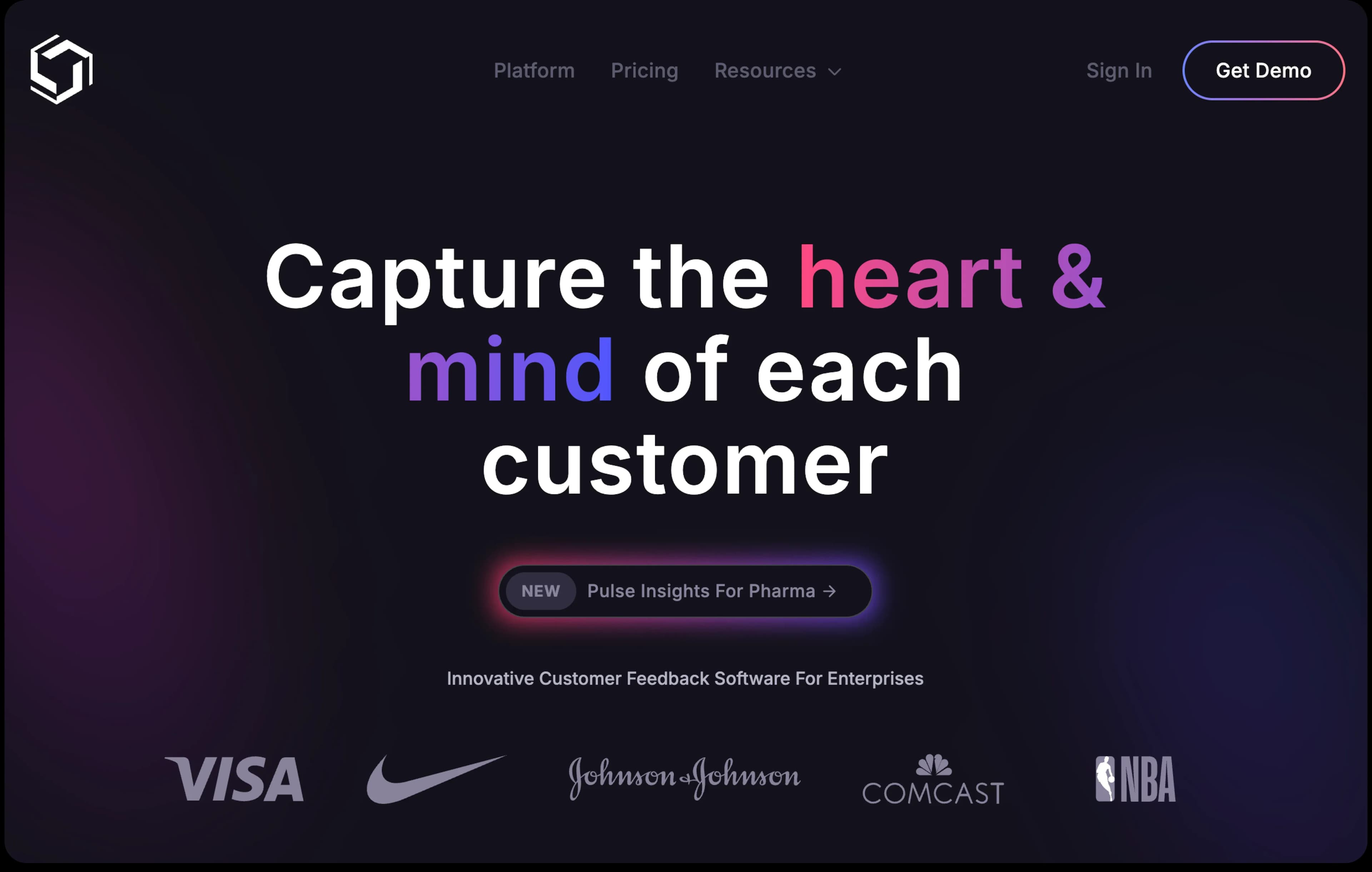 Pulse Insights homepage